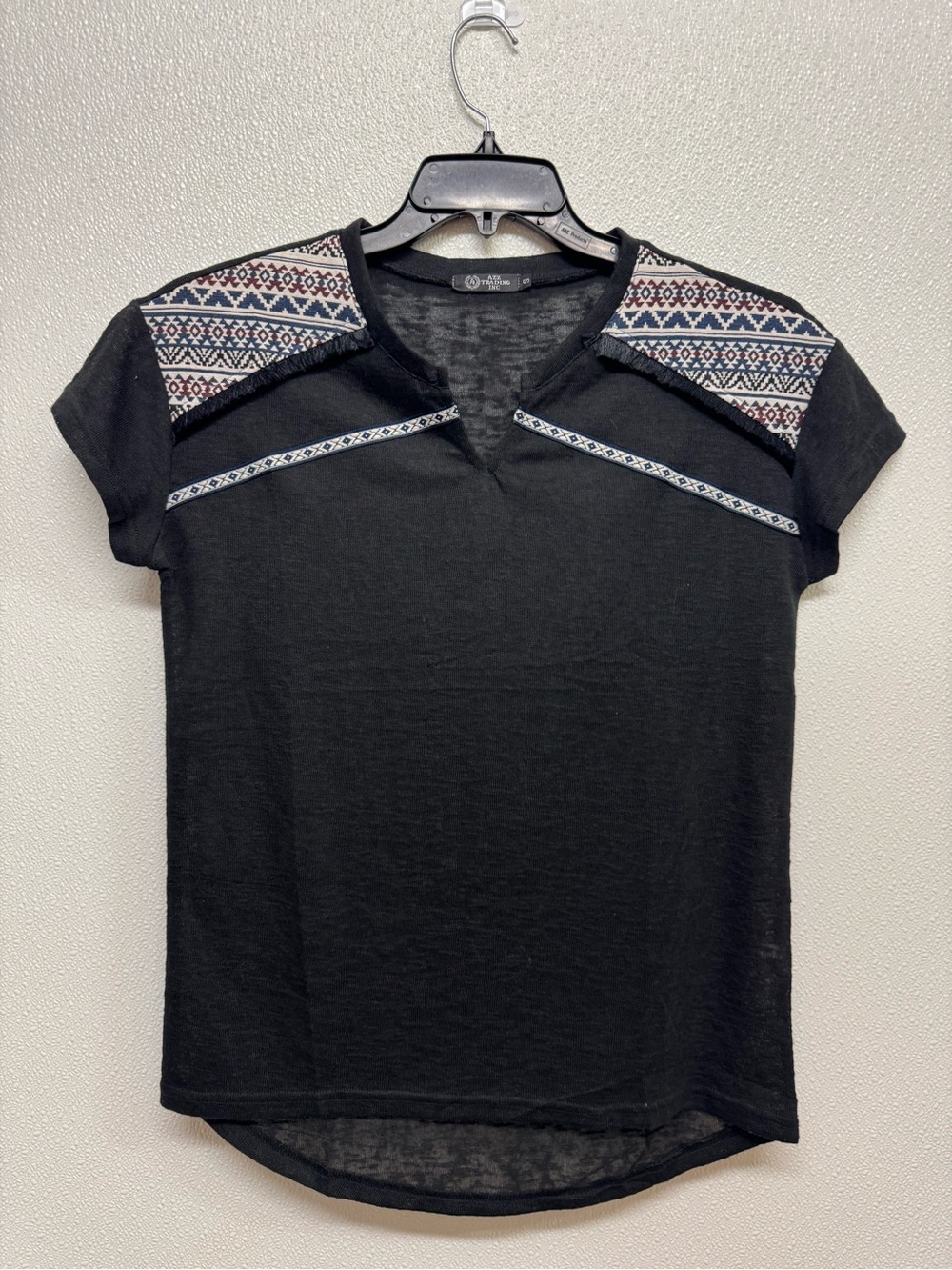 AZZ Trading Inc. Black Knit Top Sz Sm